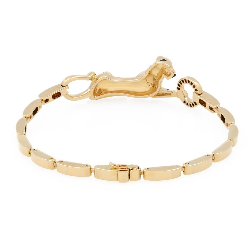 Cartier Panthere De Cartier Diamond Bracelet 18K Yellow Gold 7.5 inches - Picture 5 of 7